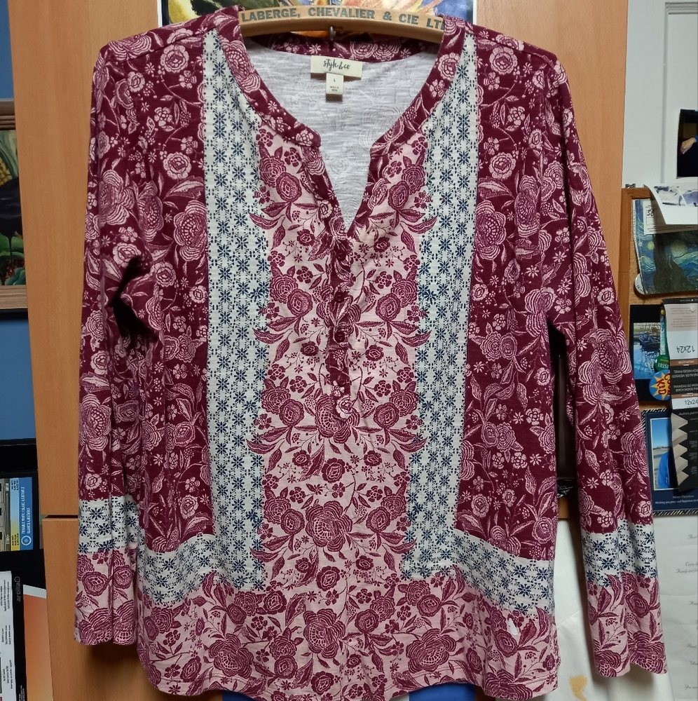 Style & Co soft floral top